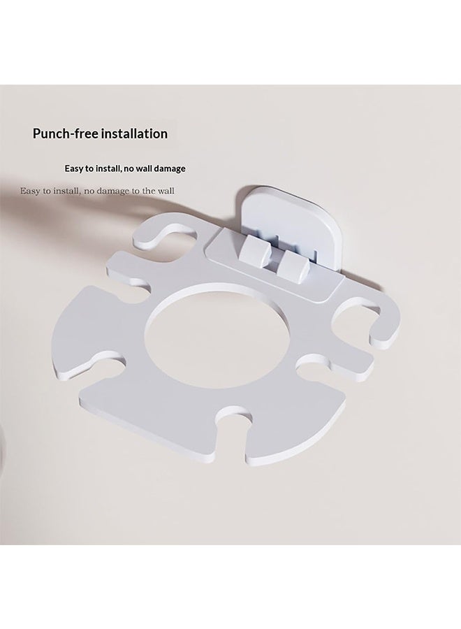 Wall Mounted Toothbrush Holder 2 Pack No Drill Self Adhesive 6 Slots White Waterproof Electric Toothbrush Storage Rack Bathroom Organizer - Image 3