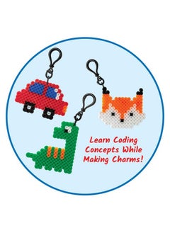 hand2mind Coding Charms 15 Science Experiments Coding For Kids Ages 812 Activity Book Colorful Fuse Bead Patterns Kids Coding Fuse Bead Kit 18 Designs And 15 Key Chains 2000 Fuse Beads  - Image 4