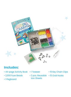 hand2mind Coding Charms 15 Science Experiments Coding For Kids Ages 812 Activity Book Colorful Fuse Bead Patterns Kids Coding Fuse Bead Kit 18 Designs And 15 Key Chains 2000 Fuse Beads  - Image 3