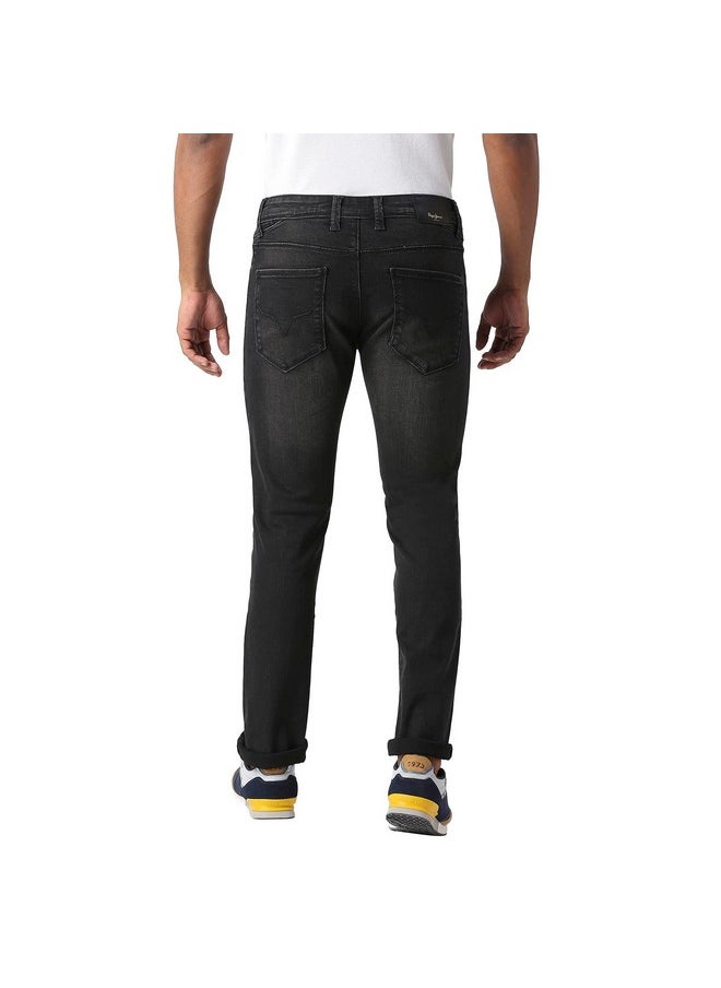 Pepe Jeans - Pepe Jeans Men's Mid Rise Slim Fit Jeans Black Used - Image 1