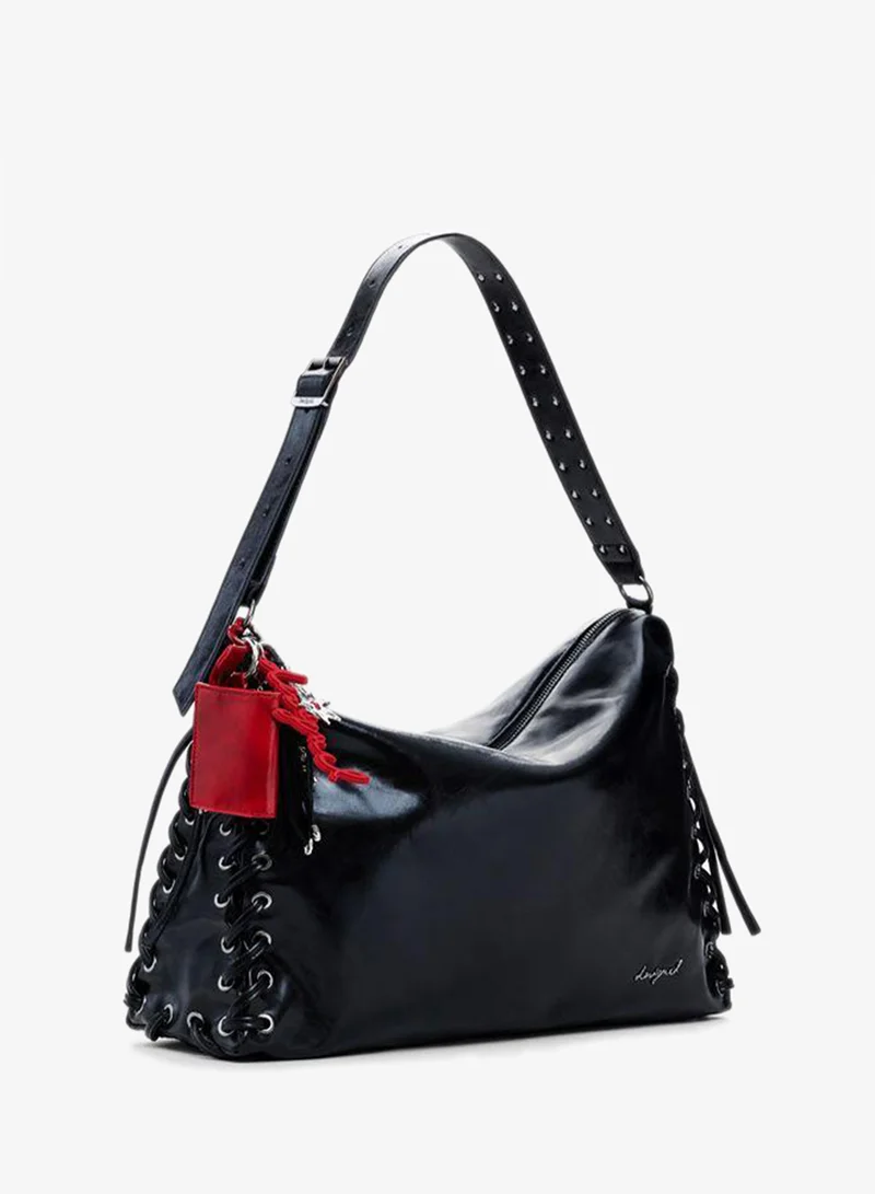 Desigual Black Large shiny woven bag for Women | Best Price UAE