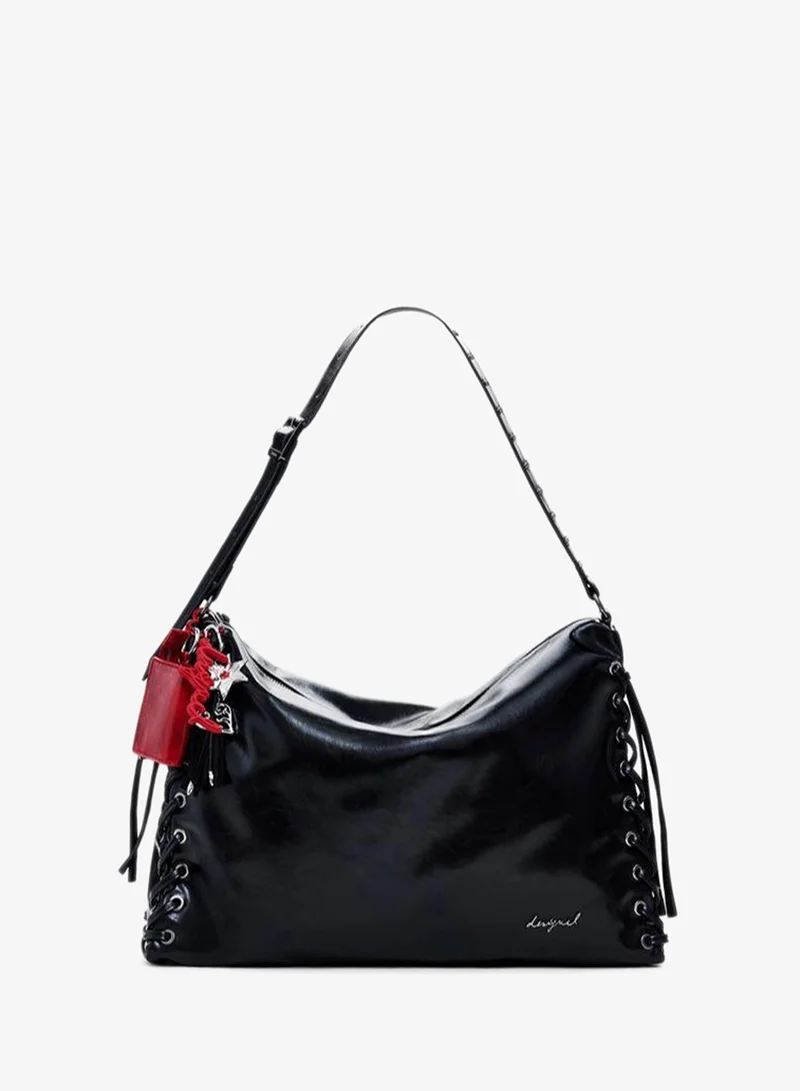 Large shiny woven bag