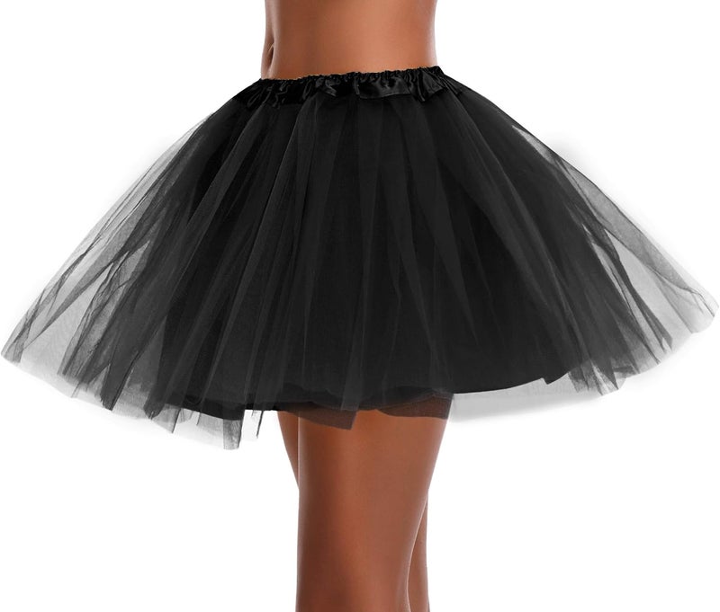 v28 Women's, Teen, Adult Classic Elastic 3, 4, 5 Layered Tulle Tutu Skirt - Image 4