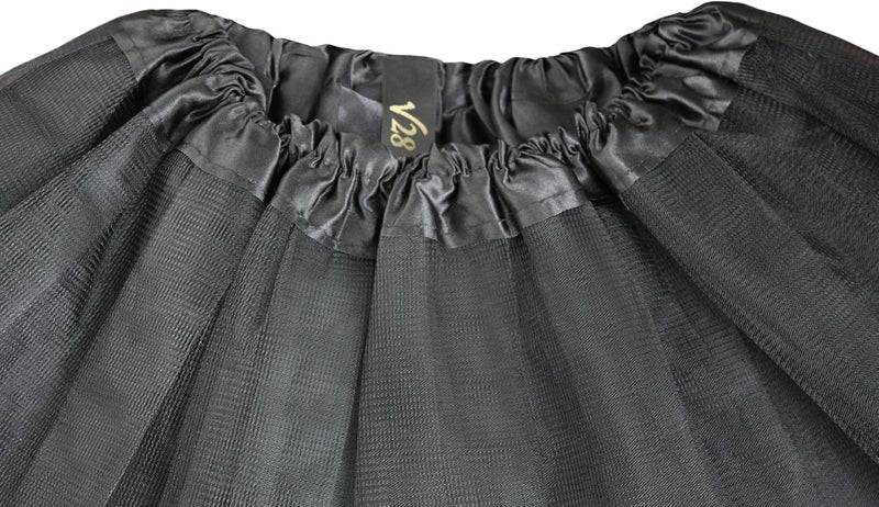 v28 Women's, Teen, Adult Classic Elastic 3, 4, 5 Layered Tulle Tutu Skirt - Image 3