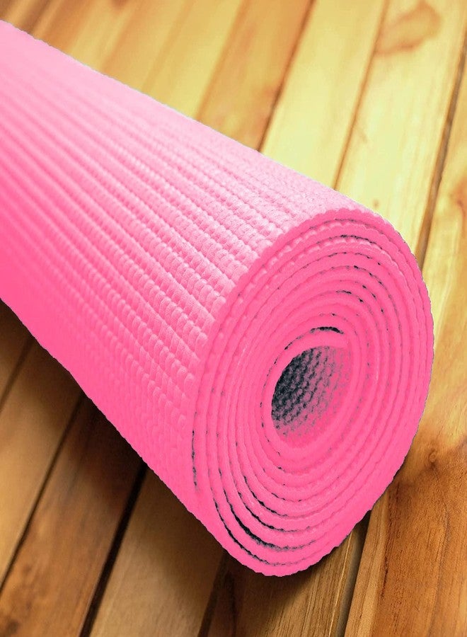 آيريس بساط يوغا متين من مادة PVC من IRIS Fitness - بساط تمارين متين مانع للانزلاق لليوغا والبيلاتس والتمارين الرياضية، وزن 900 غرام، 183 × 61 سم، سمك 4 مم (لون التوت) - Image 4