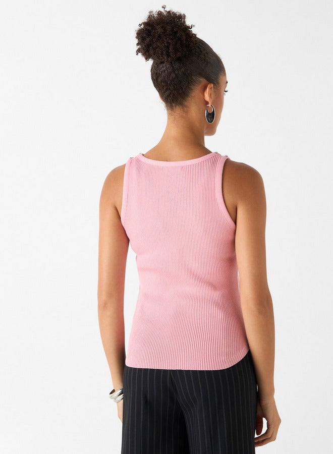 2Xtremz Embellished Sleeveless Top with Round Neck - Image 3