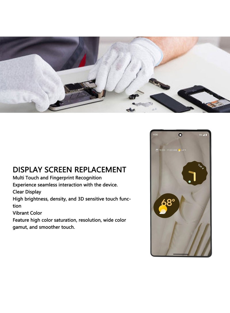 Screen Replacement 6.3 Inch 2400 X 1080px Phone Touch Screen Assembly with Repair Tools for Pixel 7 5G GVU6C GQML3  - Image 5