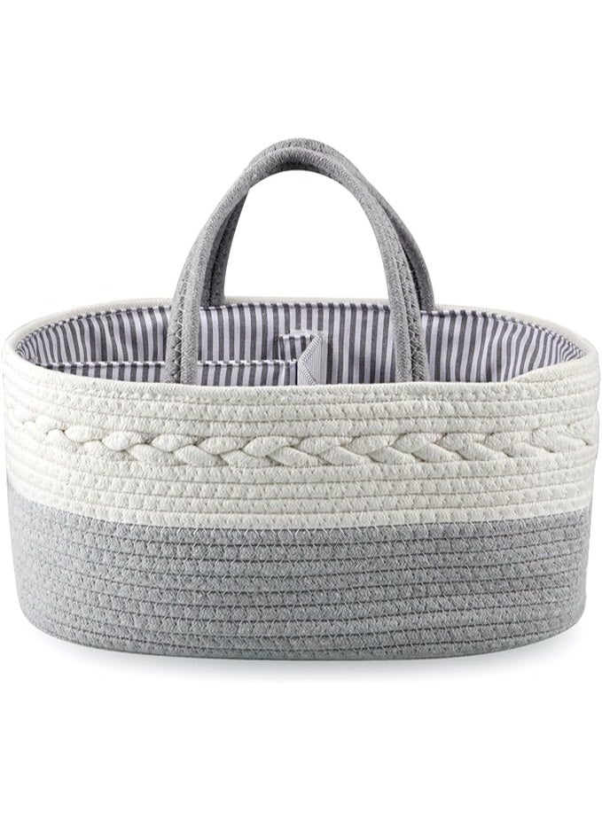 سلة تخزين محمولة لتنظيم الاغراض مصنوعة من حبال قطنية - Image 2