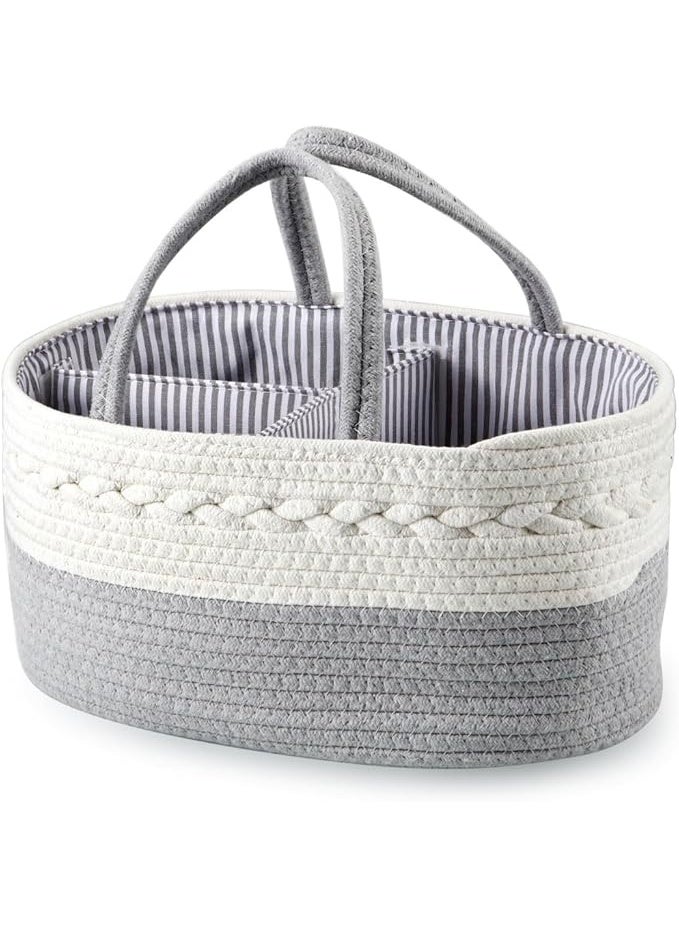 سلة تخزين محمولة لتنظيم الاغراض مصنوعة من حبال قطنية - Image 5