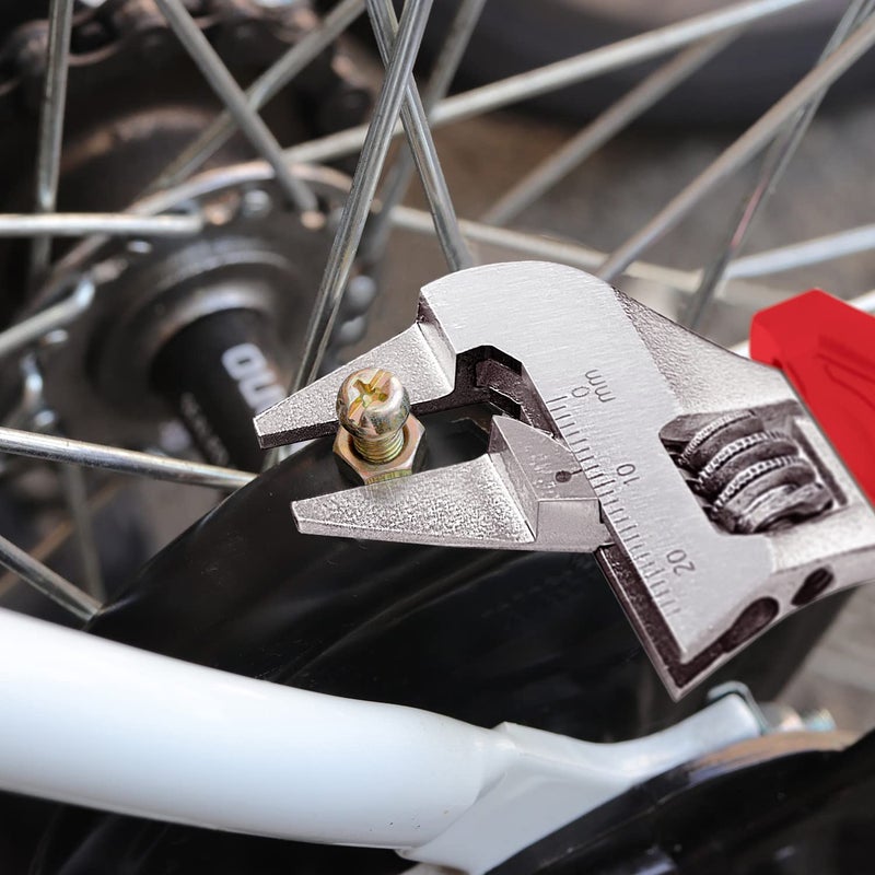 Engineer 110Mm Stubby Pocket Sized Adjustable Wrench Spanner With Ultra Slim 2Mm Jaws And Comfort Handle Cover (Tpr) Twm-08 - Image 3