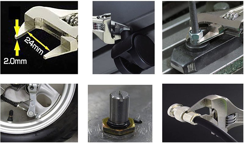 Engineer 110Mm Stubby Pocket Sized Adjustable Wrench Spanner With Ultra Slim 2Mm Jaws And Comfort Handle Cover (Tpr) Twm-08 - Image 4