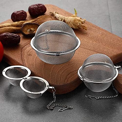 SHIDHMI 3Pcs Reusable Stainless Steel Tea Infuser for Loose Leaf Tea | Durable Chai Strainer with Handle | Easy-to-Clean Tea Steeper for Green Tea, Herbal Tea & Chai Brewing Infuser Ball - Image 5