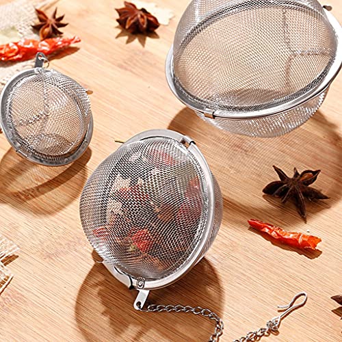 SHIDHMI 3Pcs Reusable Stainless Steel Tea Infuser for Loose Leaf Tea | Durable Chai Strainer with Handle | Easy-to-Clean Tea Steeper for Green Tea, Herbal Tea & Chai Brewing Infuser Ball - Image 3