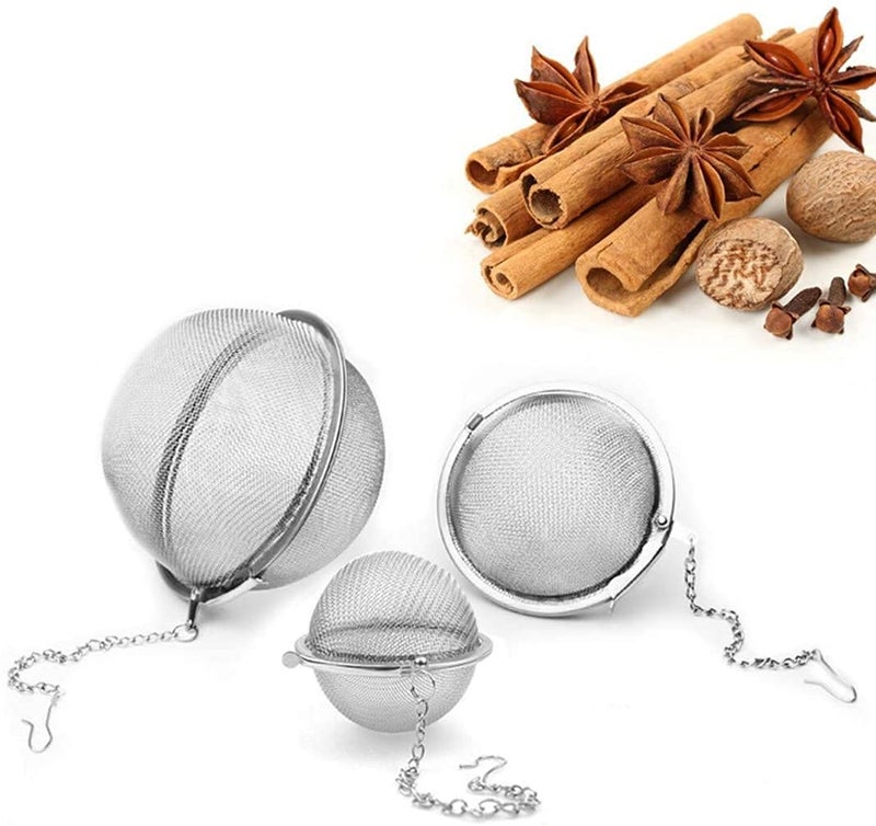 SHIDHMI 3Pcs Reusable Stainless Steel Tea Infuser for Loose Leaf Tea | Durable Chai Strainer with Handle | Easy-to-Clean Tea Steeper for Green Tea, Herbal Tea & Chai Brewing Infuser Ball - Image 1