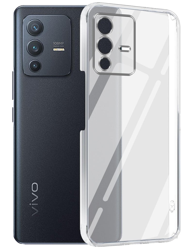 Jkobi Lifetime Anti-Yellow Clear Back Cover Case for Vivo V23 Pro (Sleek Hard Crystal | Shockproof and Camera Protection) - Image 1