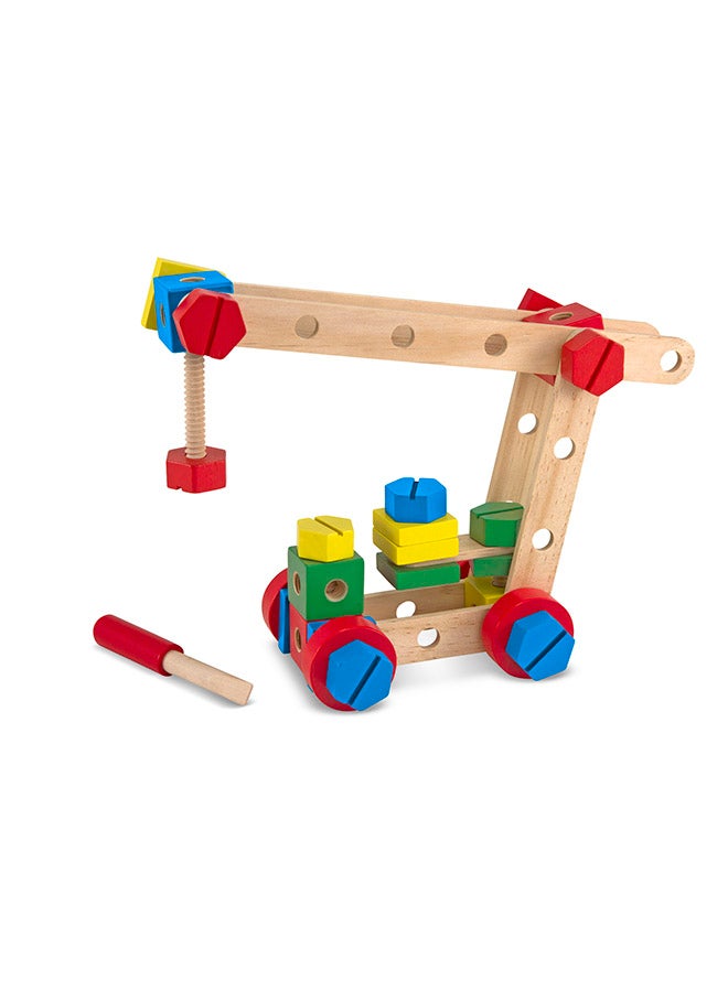 Melissa & Doug Deluxe Pounding Bench Wooden Toy With Mallet Classic Wooden Toddler Toys For Ages 2+  - Image 3