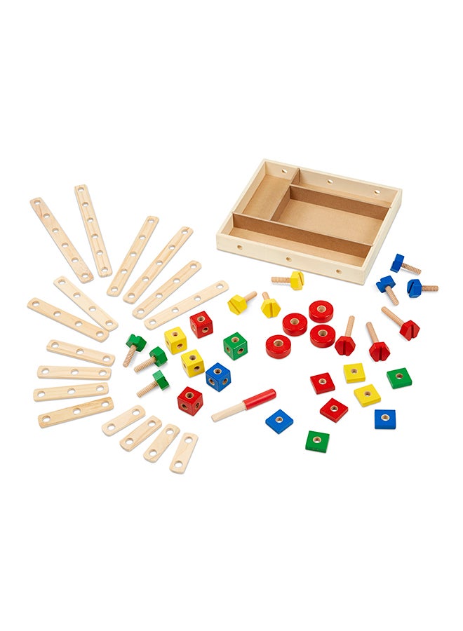 Melissa & Doug Deluxe Pounding Bench Wooden Toy With Mallet Classic Wooden Toddler Toys For Ages 2+  - Image 2