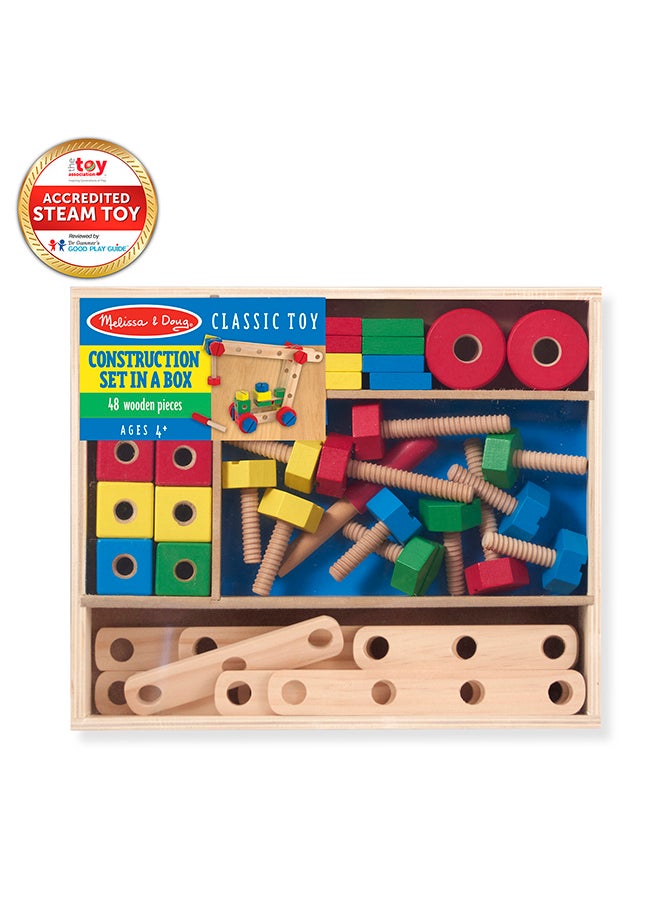 Melissa & Doug Deluxe Pounding Bench Wooden Toy With Mallet Classic Wooden Toddler Toys For Ages 2+  - Image 1