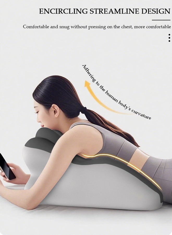 DUNISO Bed Reading Pillow ,Memory Foam Multi Functional Comfortable Leg Rest Cushion, Couples Pregnanly Pillow, Stomach Sleeping Pillow for Sleeping,Sofa,TV,Chair,Couch,Floor,Lounge,Gamers, Readers & Nursing Moms - Image 4