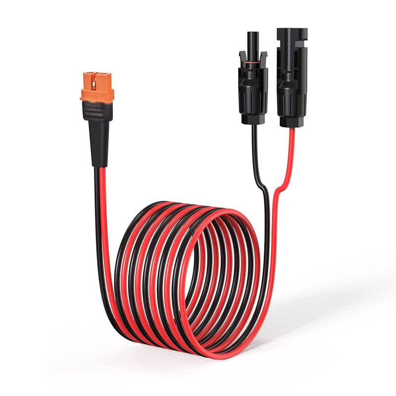 ELFCULB 12AWG 10FT Solar to XT60i Cable 2 10 25 35 50 75 100FT Solar Connector to XT60i Adapter Cable for Portable Power Station 10FT - Image 2