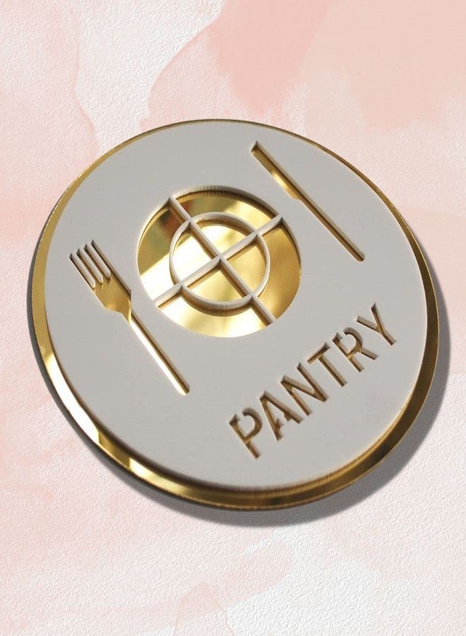 CVANU 1pc Pantry SelfAdhesive Circle Acrylic Sign Board for Office/Bussiness/Hospital Sign (6x6inch)_c52 - Image 2