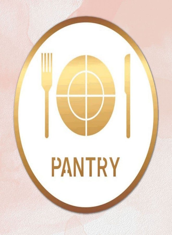 CVANU 1pc Pantry SelfAdhesive Circle Acrylic Sign Board for Office/Bussiness/Hospital Sign (6x6inch)_c52 - Image 1