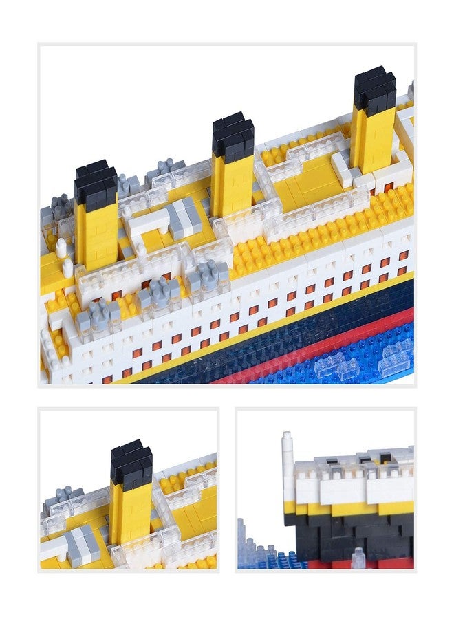 Geniteen Titanic Ship Model Building Block Set, 1860 PCS Building Bricks Toy DIY Educational Micro Mini Blocks - Image 5