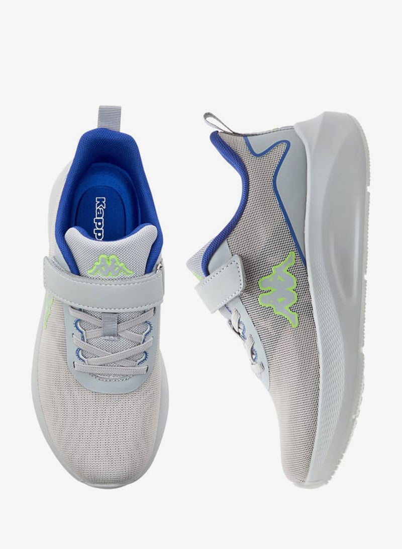 Kappa Boys' Logo Print Sports Shoes with Hook and Loop Closure - Image 3
