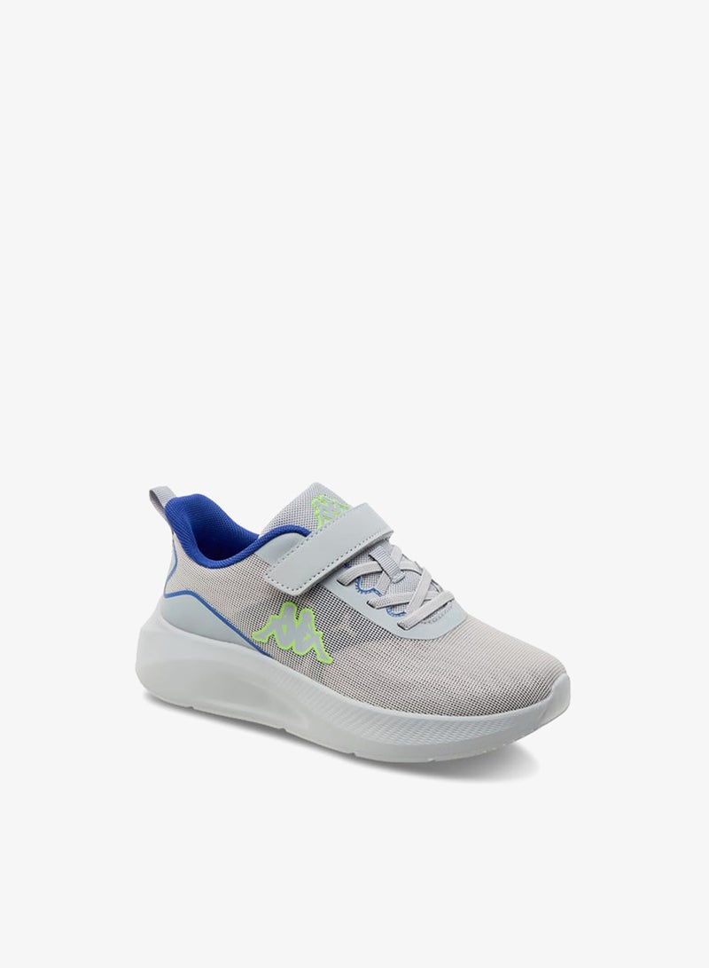 Kappa Boys' Logo Print Sports Shoes with Hook and Loop Closure - Image 2