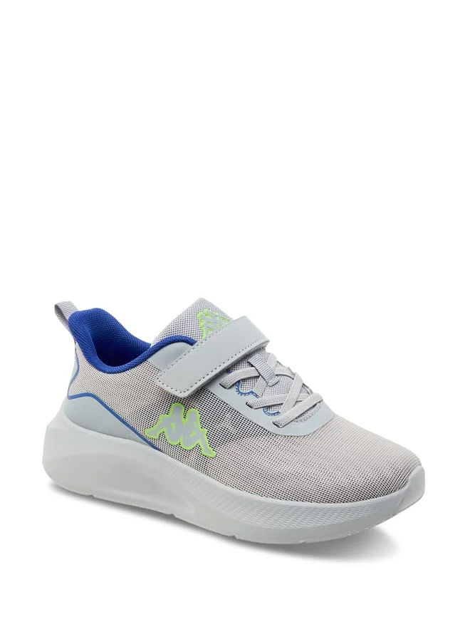 Kappa Boys' Logo Print Sports Shoes with Hook and Loop Closure