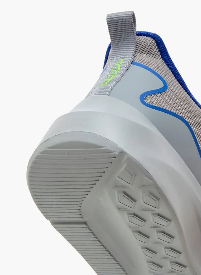 Kappa Boys' Logo Print Sports Shoes with Hook and Loop Closure
