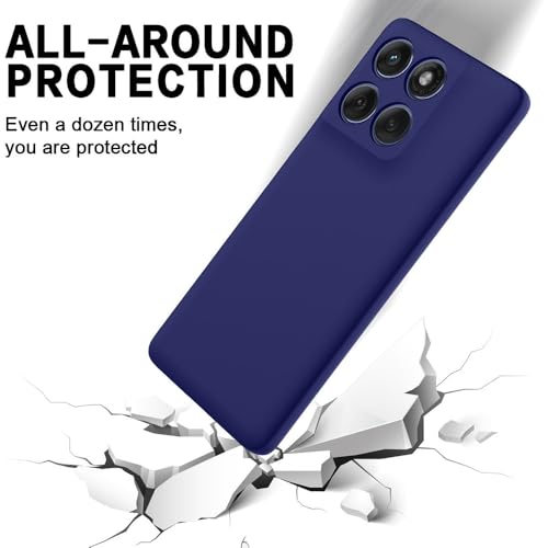 Casotec Back Cover for Motorola Moto Edge 60 Pro 5G | Full Camera Protection | Premium Liquid Silicon Case | Flexible Bumper Case for Motorola Moto Edge 60 Pro 5G (Dark Blue) - Image 4