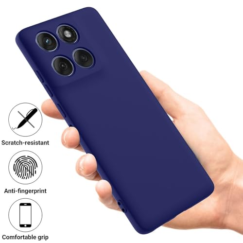 Casotec Back Cover for Motorola Moto Edge 60 Pro 5G | Full Camera Protection | Premium Liquid Silicon Case | Flexible Bumper Case for Motorola Moto Edge 60 Pro 5G (Dark Blue) - Image 5