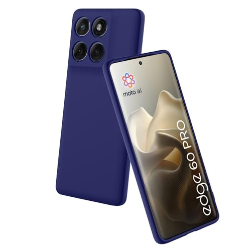 Casotec Back Cover for Motorola Moto Edge 60 Pro 5G | Full Camera Protection | Premium Liquid Silicon Case | Flexible Bumper Case for Motorola Moto Edge 60 Pro 5G (Dark Blue) - Image 1