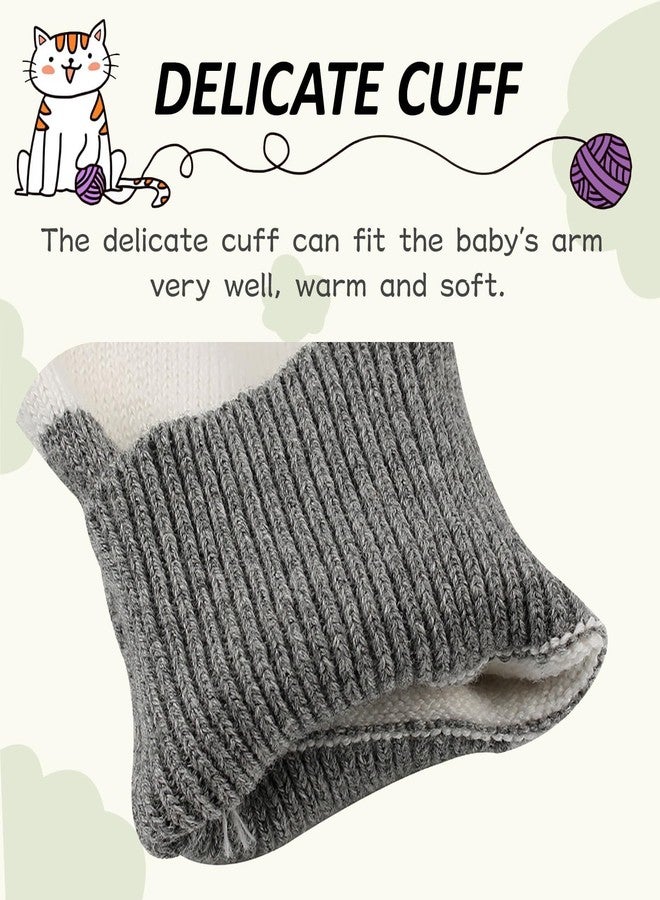 Peecabe Toddler Baby Cable Knit Sweater for Boys Long Sleeve Crewneck Striped Cotton Pullover Sweatshirt Fall Winter 1-5T (5T, Gray) - Image 4