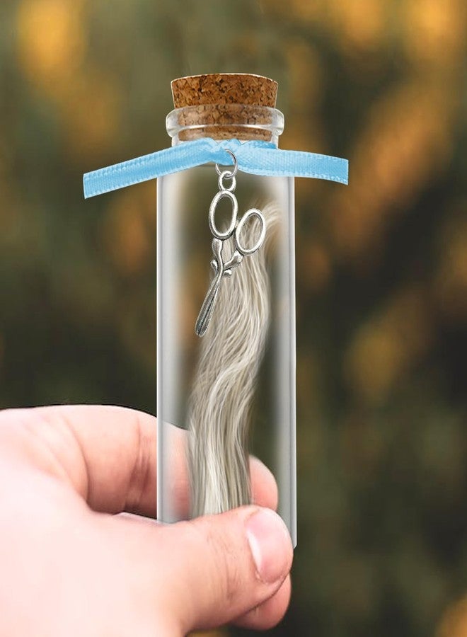 Liannan First Haircut Curl Keepsake Jar，Personalized First Curl Baby's First Lock of Hair，My First Haircut Keepsake，Custom First Haircut Photo Gift (blue) - Image 4