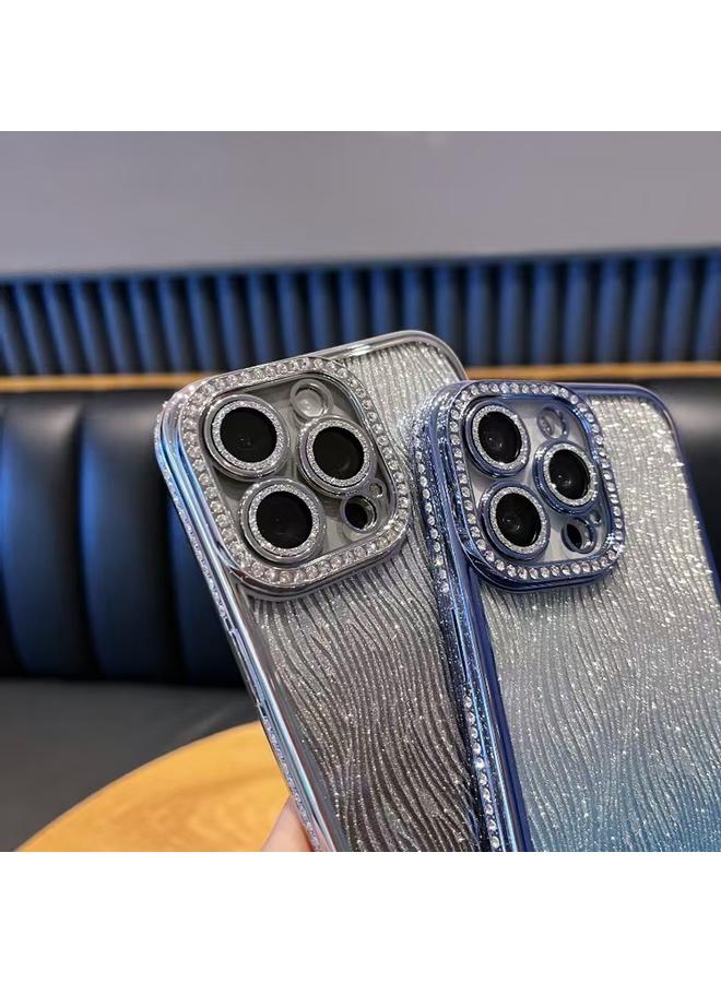 اس-توب جراب لهاتف iPhone 14 Pro Max من مادة TPU اللامعة ذات التموجات المائية الماسية المتدرجة - Image 5