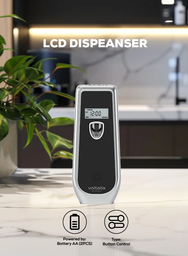 Dr Scent Dr Scent Breeze of Joy Air Freshener Combo Kit | Best Automatic Air Freshener with LCD Display Voltalia + 300ml Aerosol Refill | Enhanced Long-Lasting Fragrance for Homes & Offices (Gold)