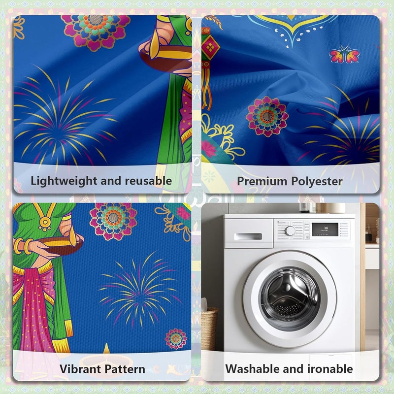 ARS Happy Diwali Backdrop for Home Diwali Banner Backdrop Festival of Lights Banner Deepavali Decorations Diwali Photo Booth Props Diwali Decorations - Image 3