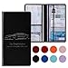 Peisicne Car Registration and Insurance Card Holder for Women Men Black Glove Box Paperwork Organizer with Magnetic Buckle for Easy Access and Protect Documents and Various Cards in Vehicle - Image 2