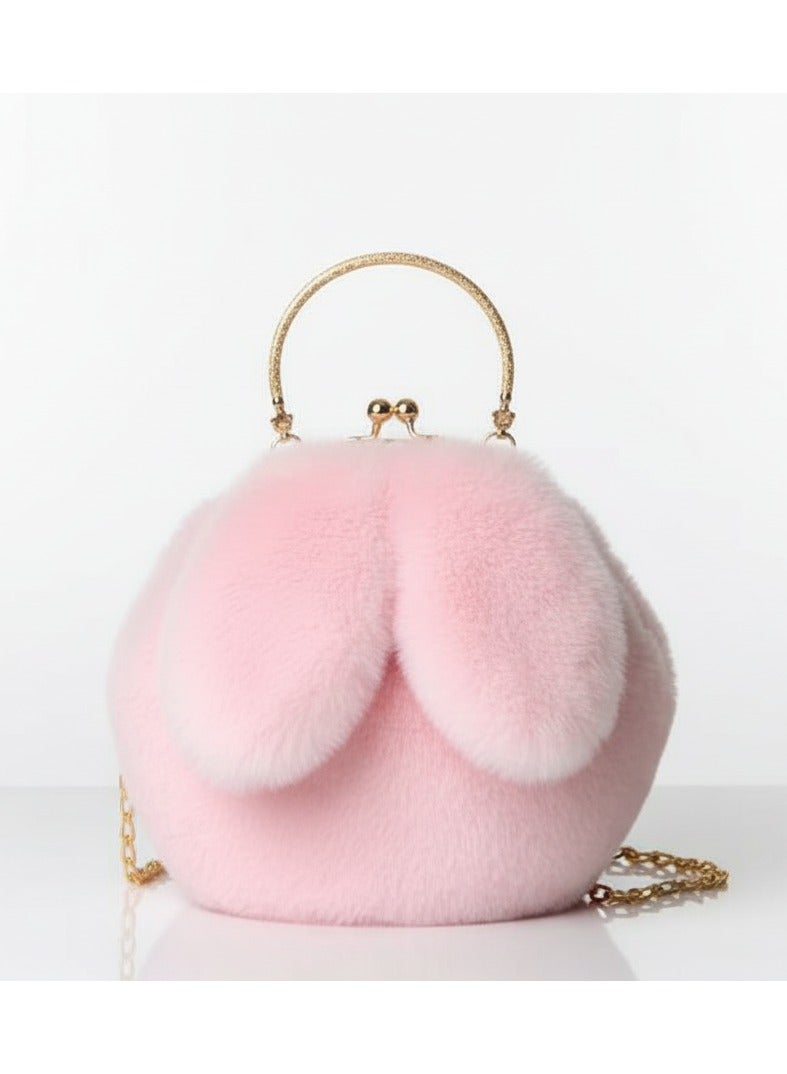 Women’s Cute Crossbody & Handbag – Round Cat Ear Design with Adjustable Golden Chain Strap - Image 1