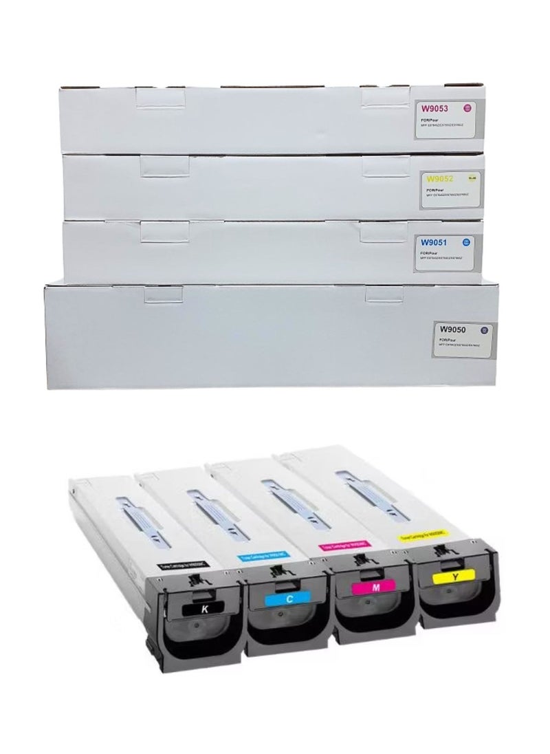 Terabyte W9050MC W9051MC W9052MC W9053MC Toner Cartridge (4-Pack-CYBM) Compatible for HP Color Managed MFP E87640Z E87650Z E87660 Printer  - Image 1