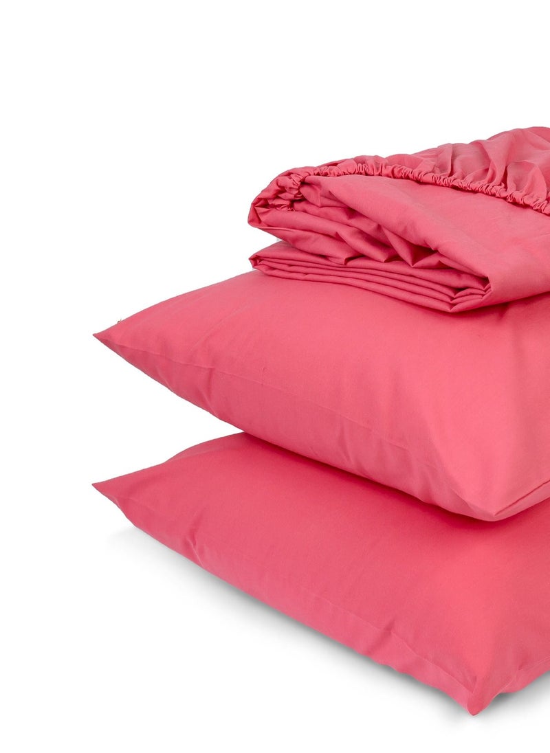 Home of linens - طقم ملايات سرير فوشيا 180x200 - Image 1
