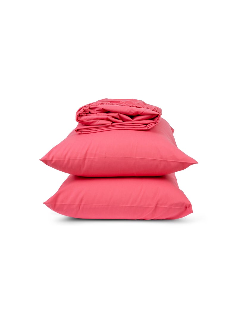 Home of linens - طقم ملايات سرير فوشيا 180x200 - Image 1