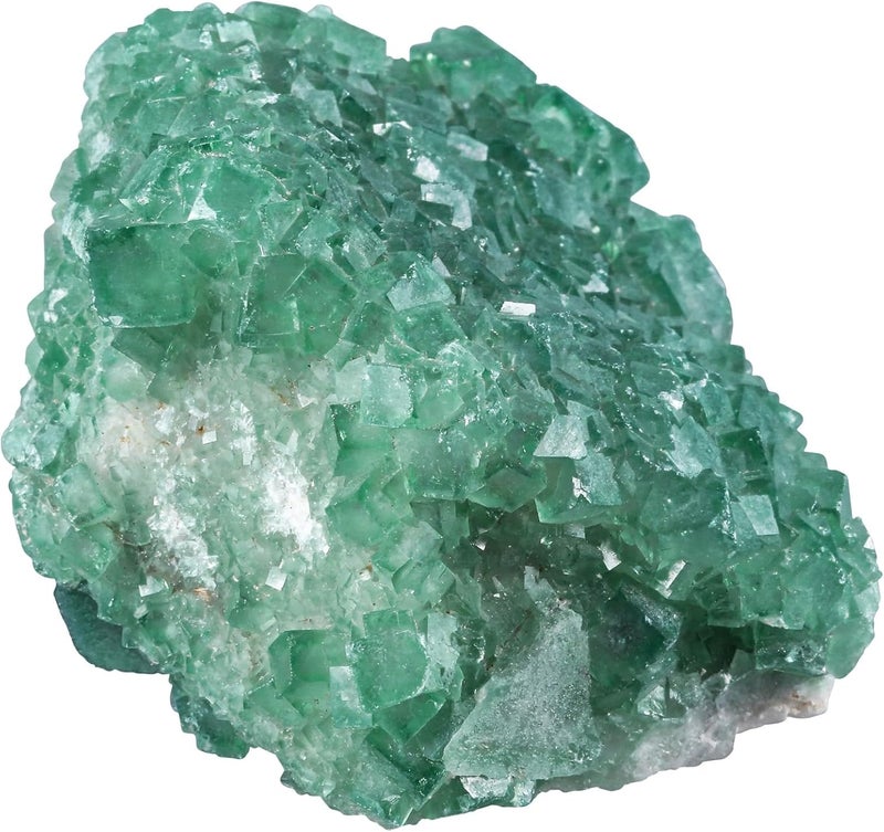 mookaitedecor Natural Fluorite Raw Crystal Cluster Geode, Madagascar Stone Mineral Specimen for Collection Reiki Meditation Wicca Home Decor, 201-300g