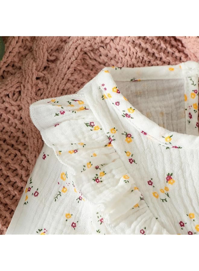 KASTWAVE Newborn Baby Girl Romper Cotton Long Sleeve Jumpsuit With Headband Newborn Coming Home Outfit For Baby 3 6 Months Girl - Image 4