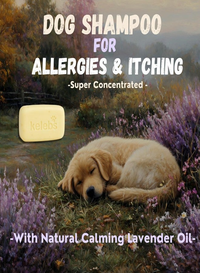 Kelebs Dog Shampoo | Allergies and itching | Dog Shampoo for Sensitive Skin | All Natural Dog Soap Bar with Lavender Oil & Oatmeal | No Plastic Vegan | 9 - Value Pack - Image 3
