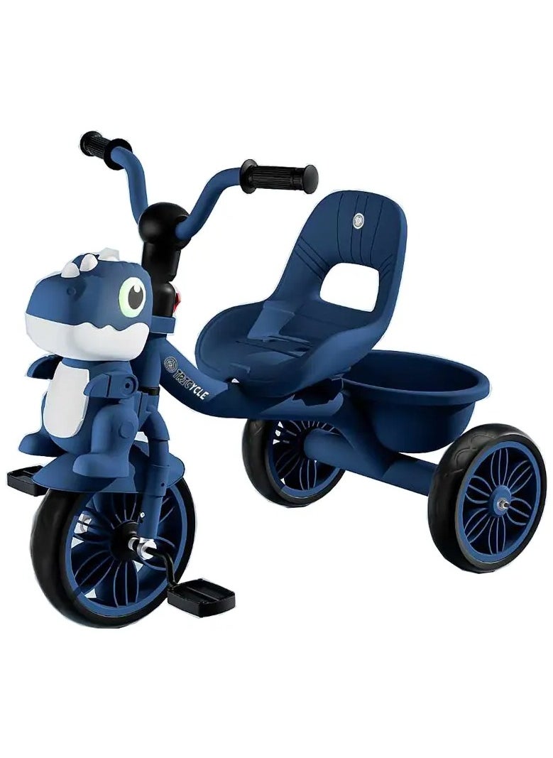 MarkedOne Tricycle for Kids, Baby Cycle with Light and Music, Kids Tricycle with Back Storage Basket & 3 Wheels, Kids Cycle Bike For 2 to 5 Years Boys Girls Blue  - Image 1