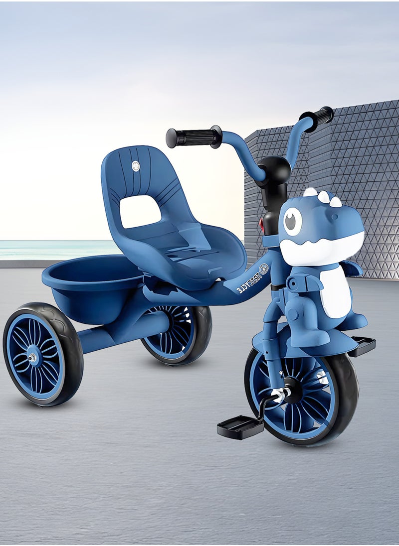 MarkedOne Tricycle for Kids, Baby Cycle with Light and Music, Kids Tricycle with Back Storage Basket & 3 Wheels, Kids Cycle Bike For 2 to 5 Years Boys Girls Blue  - Image 2