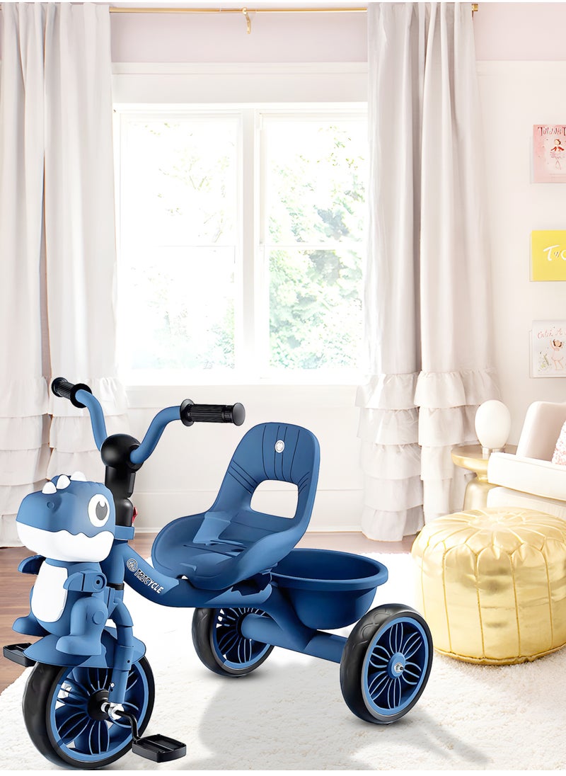 MarkedOne Tricycle for Kids, Baby Cycle with Light and Music, Kids Tricycle with Back Storage Basket & 3 Wheels, Kids Cycle Bike For 2 to 5 Years Boys Girls Blue  - Image 3